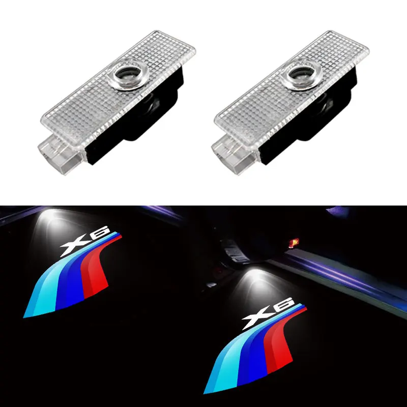 

2 Pieces Led Welcome Light HD Projector Lamp Warning Light For BMW X6 E71 F16 Models Logo Car Door Light Laser light
