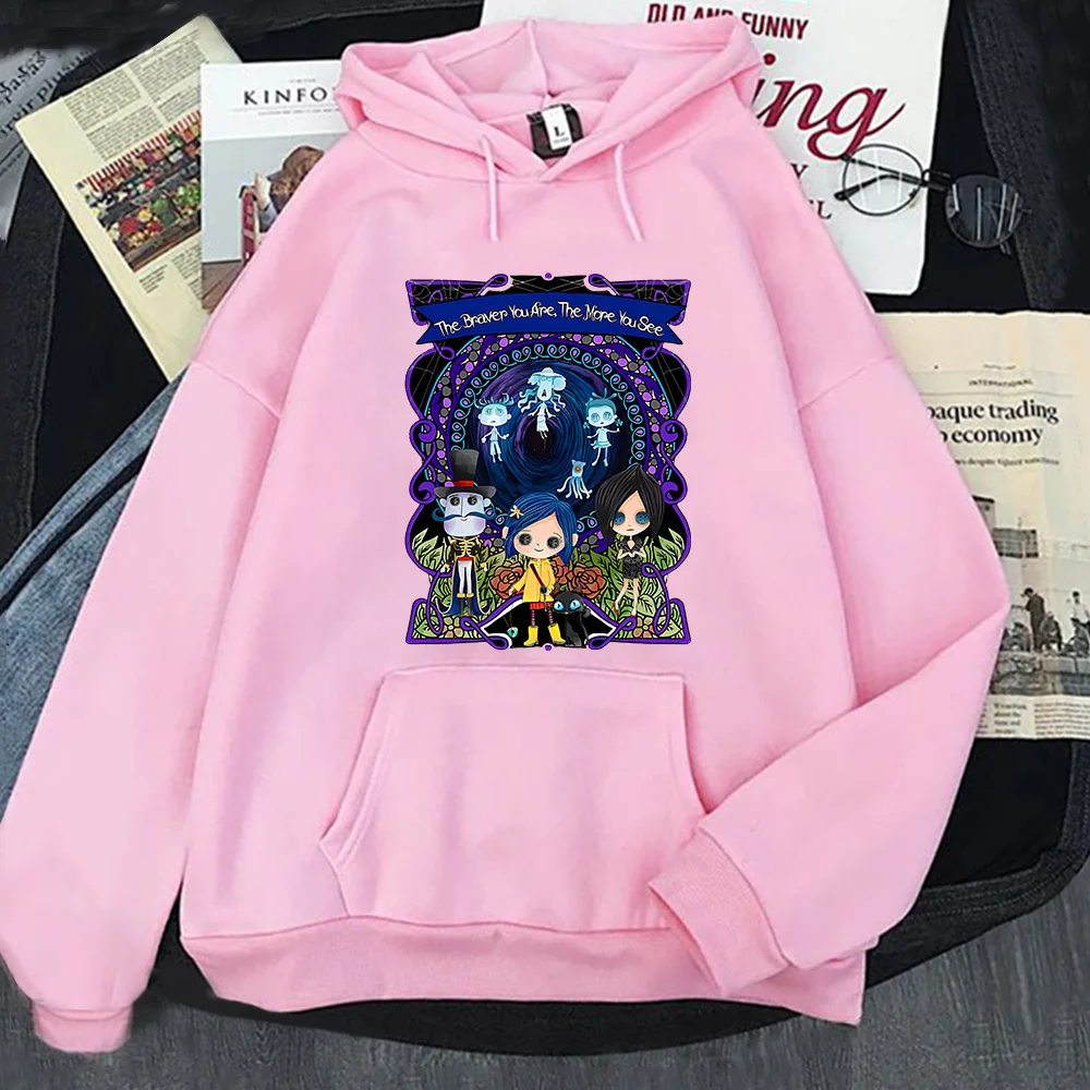 

Coraline hoodies for Women Girls In The Wonderland Tops Movie Alice Graphic sweatshirts Harajuku Men Streetwear Winter Clothes