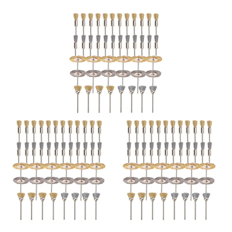 

132 шт., Набор щеток из латунной проволоки диаметром 1/8 дюймов (3 мм)