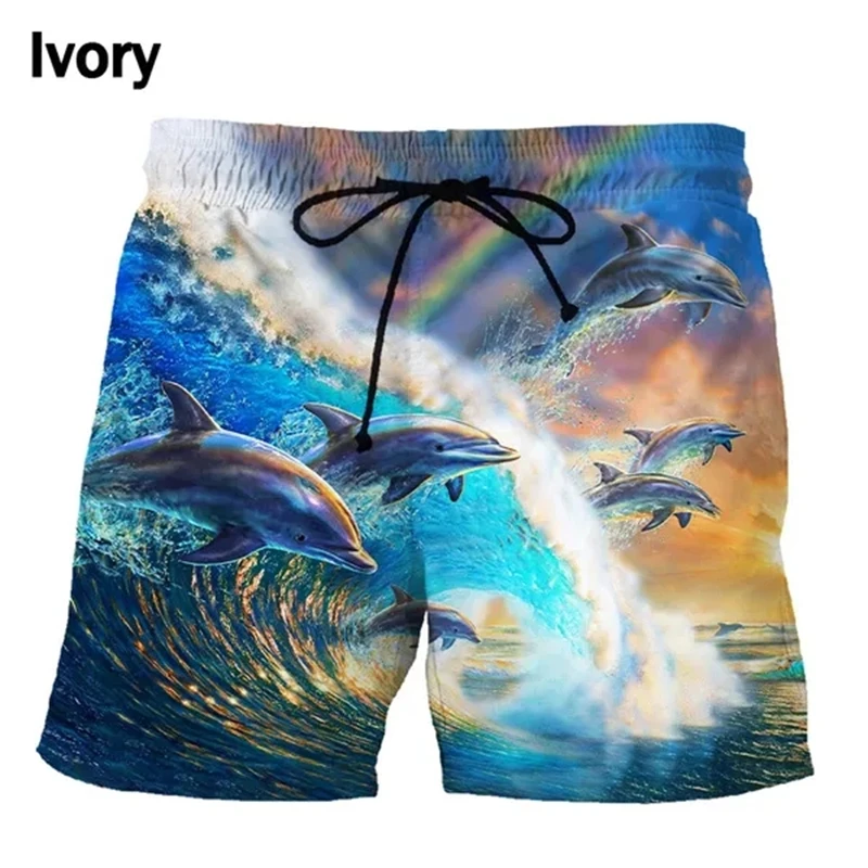 

Dolphin Printed 3D Swimming Shorts Men Summer Fashion Hip Hop y2k Swim Trunks Casual Comfort Beach Short Pants Cool Ice Shorts