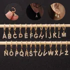 Женские серьги-кольца с буквами, из нержавеющей стали