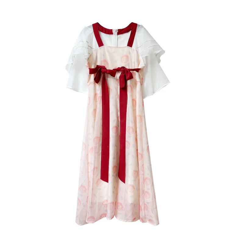 

Женское летнее платье, новинка 2022, улучшенная юбка в стиле мори, супер фея