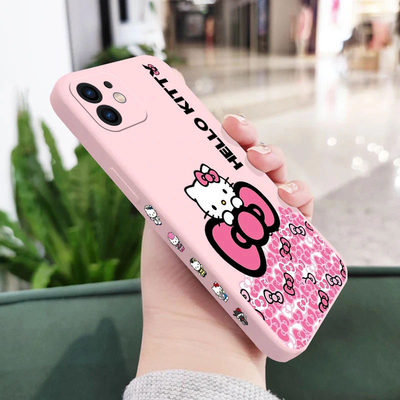 

Sanrio pink hello kitty Phone Case For Xiaomi Redmi Note 11E 10A 11T 10 10T 10S 9T 9 8 7 Pro Plus 10A 10C 9A 9C 9T 4G 5G Cases