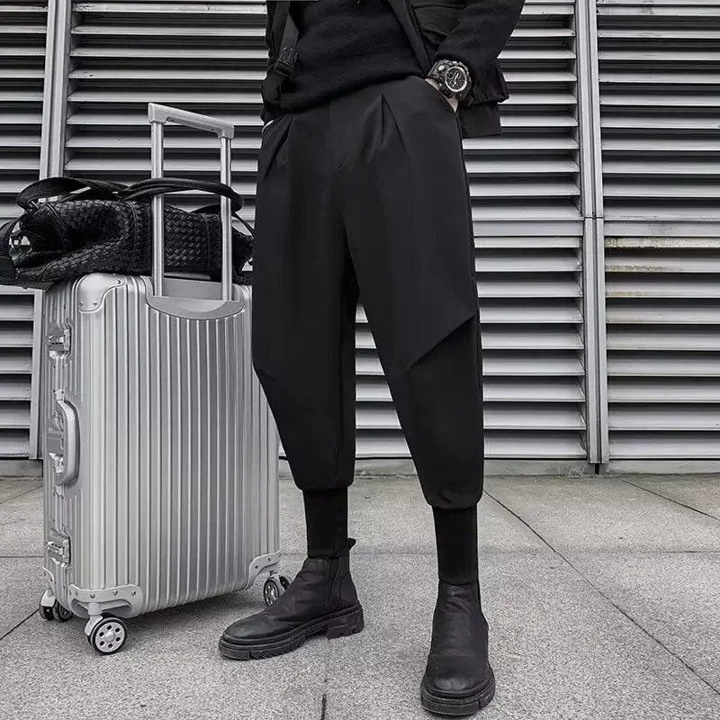 Мужские брюки приталенного кроя в корейском стиле Nada Laks повседневные деловые