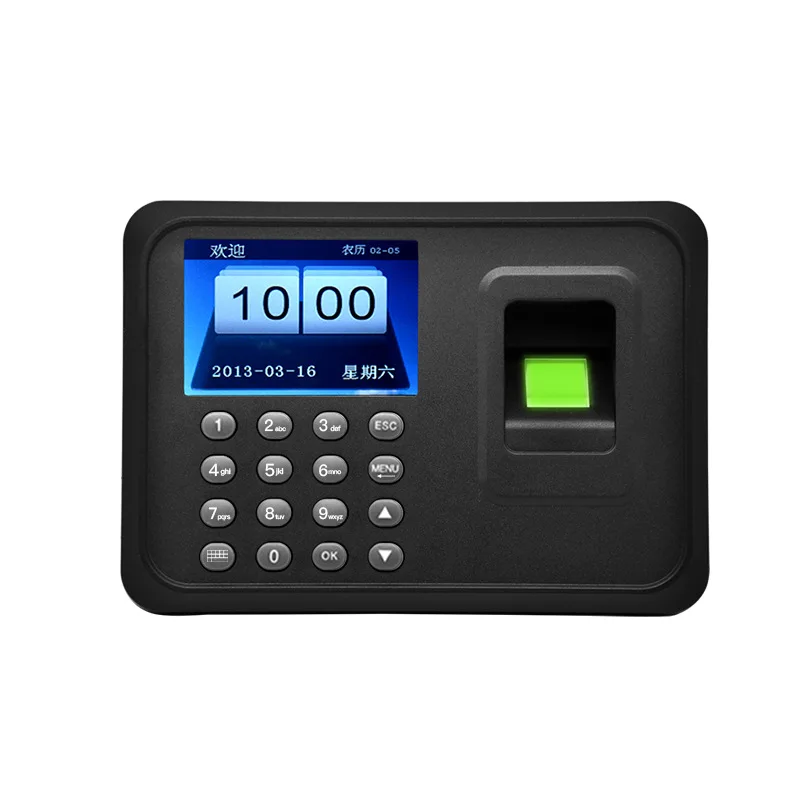 

A6 Biometric Attendance System USB Fingerprint Reader Time Clock Employee Control Machine Electronic Device Spanish Russian EN