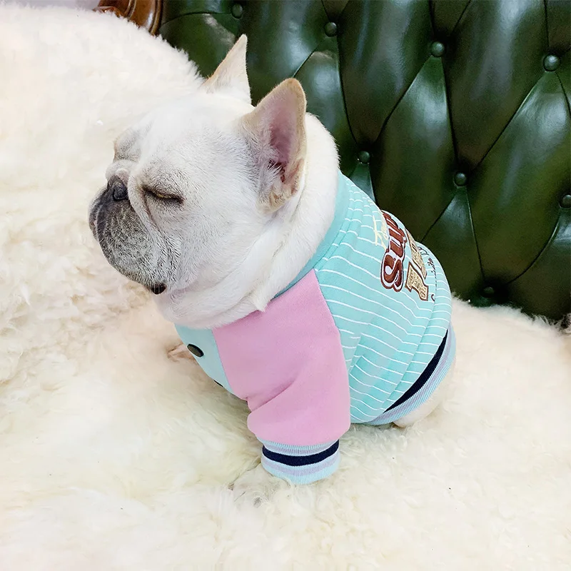 

Baseball uniform puppy clothes French Bulldog Pug Teddy Corgi Thick Puppy Outftis Pet apparel Fall Winter Small dog Clothes