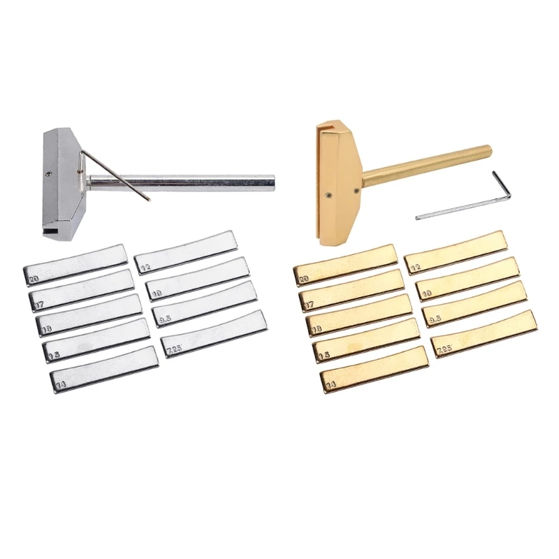 

G92F Guitar Bass Fingerboard Fret Press Caul & Brass Radian Fret Inserts with Wrench Luthiers Tool Fingerboard Pressing Tool