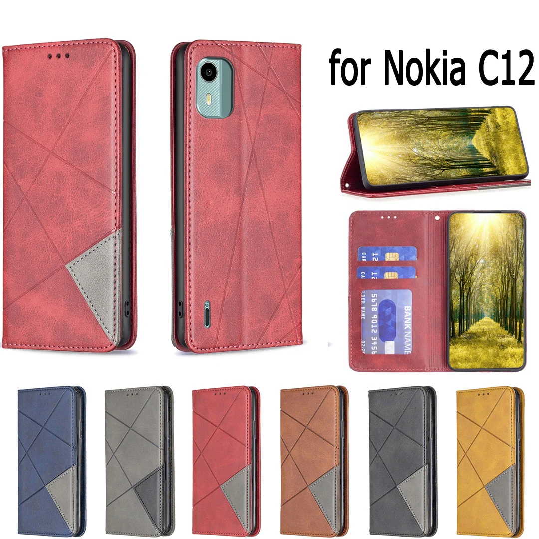 

Чехол для Nokia C12, чехол, флип-кошелек, женские чехлы, сумки, чехлы для Nokia C12, чехлы для Nokia C12, чехол