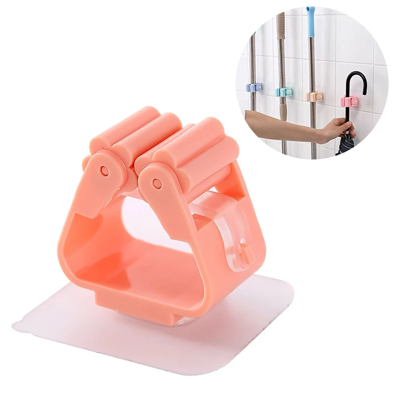 

Аксессуары для швабры, зажим без следов, зажим без отверстий, подвесная метла, клейкий крючок-зажим, прочная настенная полка для туалета