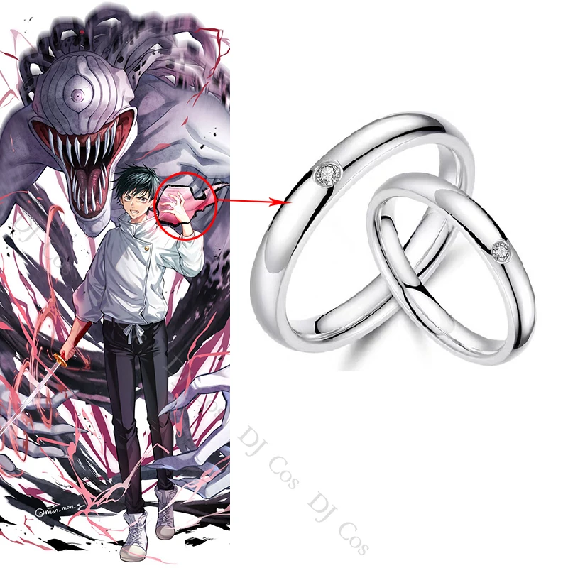 Yuta Okkotsu Кольцо Аниме ююютсу Kaisen серебряный сплав кольцо на палец ювелирные