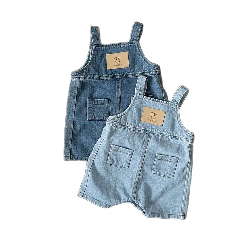 Children's Jeans Suspenders Capris Summer New Boys And Girls Baby Casual Pants Baby Jumpsuit Baby Clothes