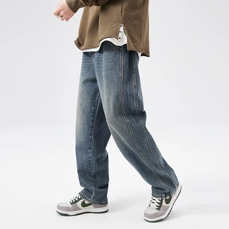 Denyblood Jeans Hip Pop Denim Pants High Street Cargo Jeans Streetwear Pants for Men Clothing Stock Jeans Trousers for Men 9022