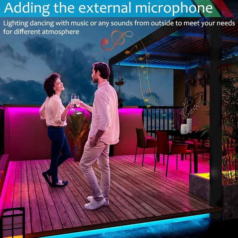 

2X Wifi Smart RGB Music Controller For LED Strip Light + Infrared Remote Control 24 Keys Wireless For Color Strip Lights