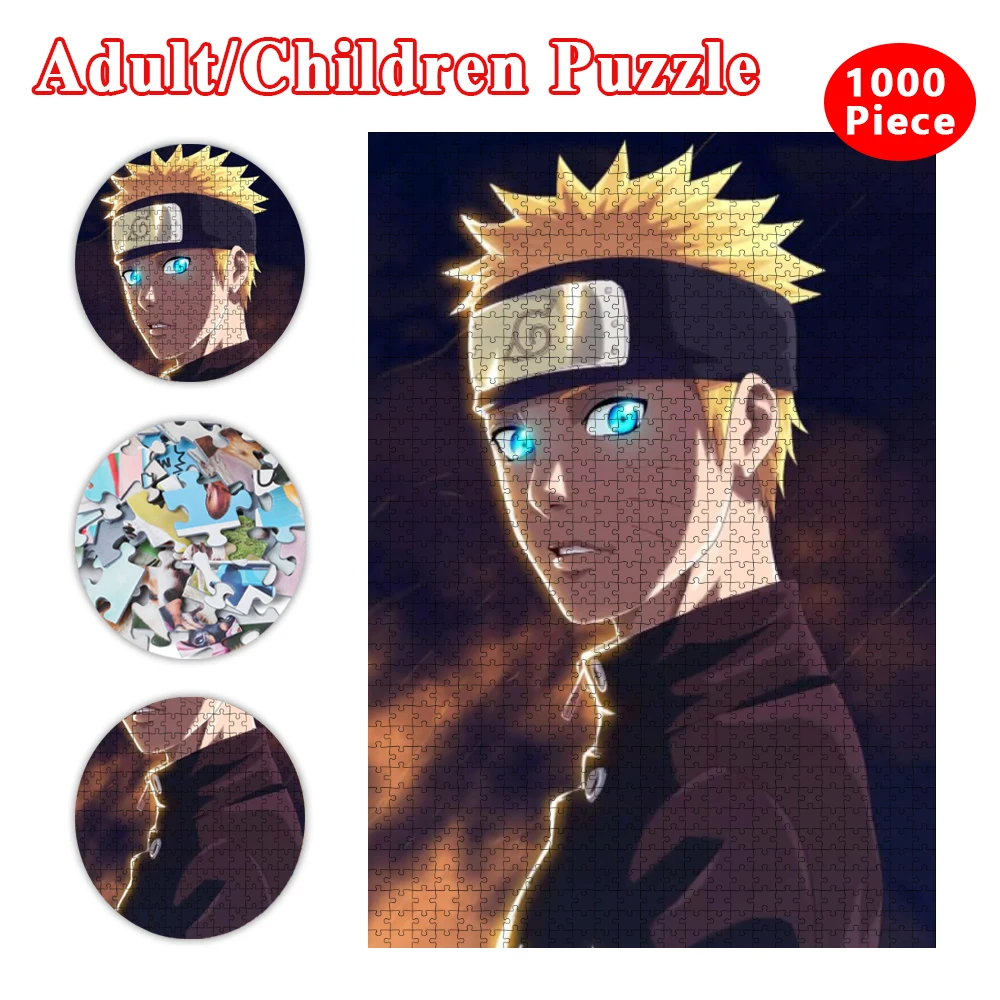 

Naruto 1000 Pieces Puzzles for Adults Paper Jigsaw Puzzles Educational Intellectual Decompressing Diy Puzzle Game Toys Gift
