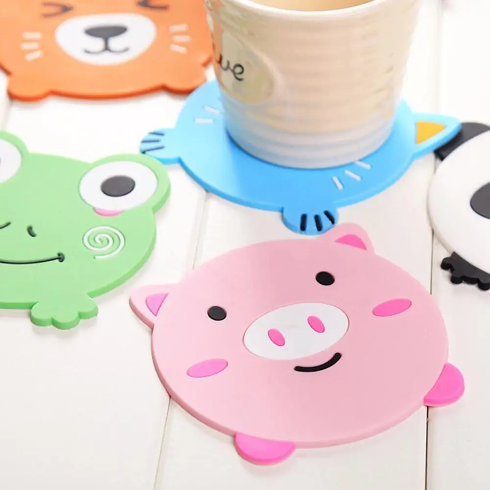 

Soft Rubber Cup Mat Cute Anti-slip Coffee Coasters Heat Resistant Music Drink Mug Mat Table Placemat Home Decor