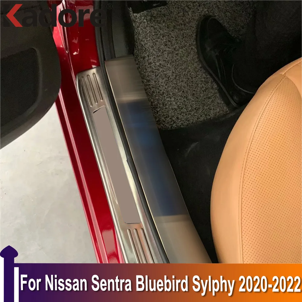 

Наружные накладки на пороги для Nissan Sentra Bluebird Sylphy 2020 2021 2022, защитные пороги, автомобильные аксессуары, наклейка