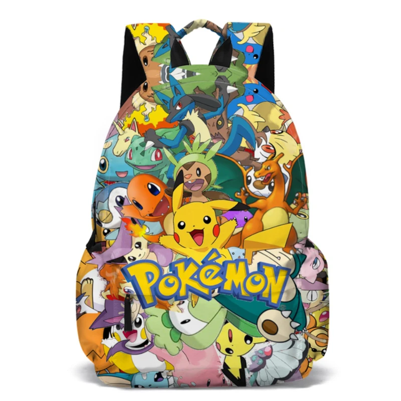 

Pokemon School Bag Large Capacity Cartoon Anime Backpack Pikachu Kawaii Boys and Girls Student Lightweight Backpack Gift