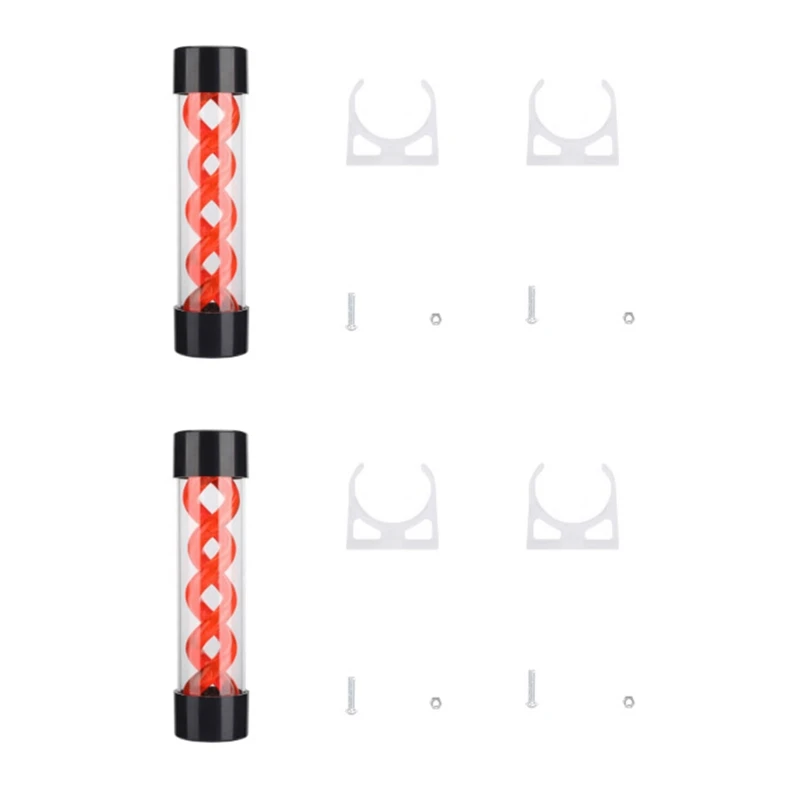 

AU42 -2pcs 200mm Water Cooling PC Water Tank Computer Water Cooling Tank with G1/4 Thread(Red)