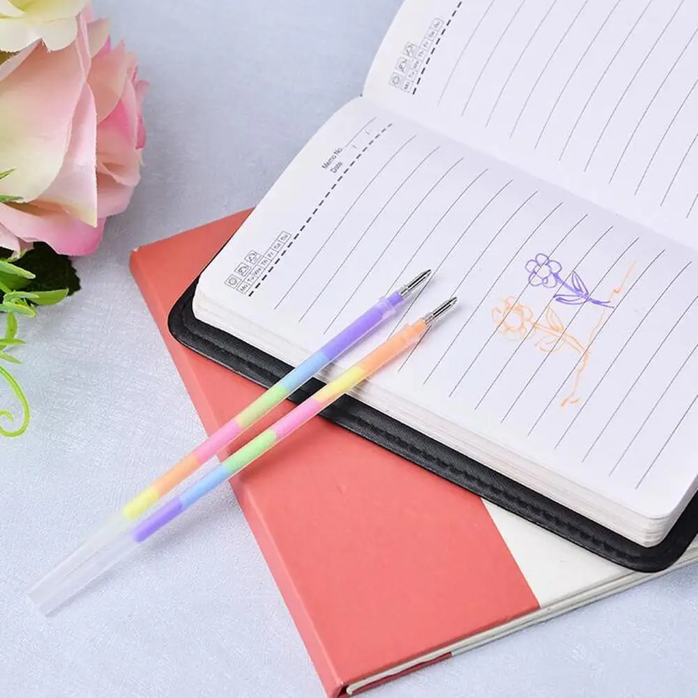 20pcs Multi Color Rainbow Refill Highlighters Gel Pen Students Painting Graffiti Ball Point Fluorescent F1a2 | Канцтовары для офиса