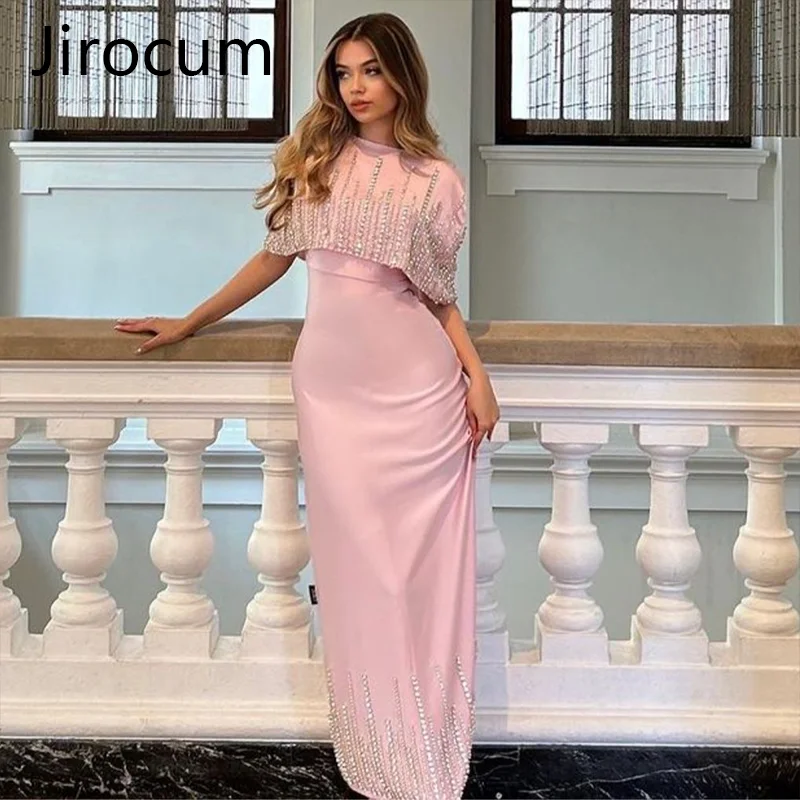 

Jirocum Handmade Beaded Evening Dress Women's Shiny Party Prom Gowns 2-piece Back Strap 2024 New Formal Occasion Dresses
