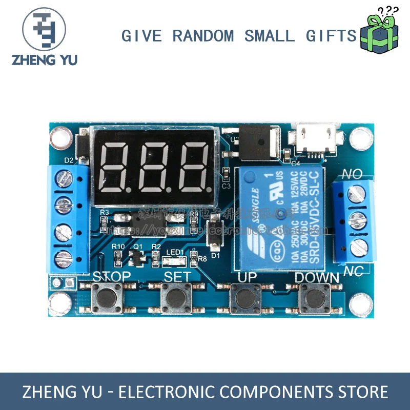 

1-CHANNEL TIME DELAY RELAY MODULE CYCLES THE TIMING CIRCUIT SWITCH FOR 999 MINUTES