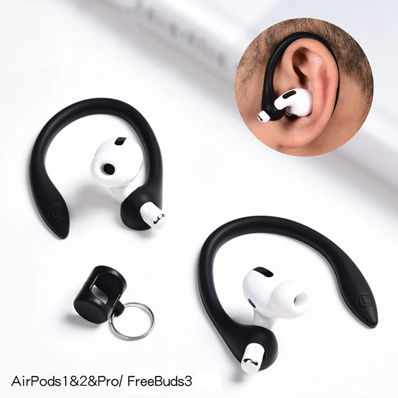 

1pair Ear Hooks For AirPods Pro 3 2 1 Ear Hooks Anti Lost Earing Holders For AirPods 3 Pro EarHook Ear Tips Earphone Accessories