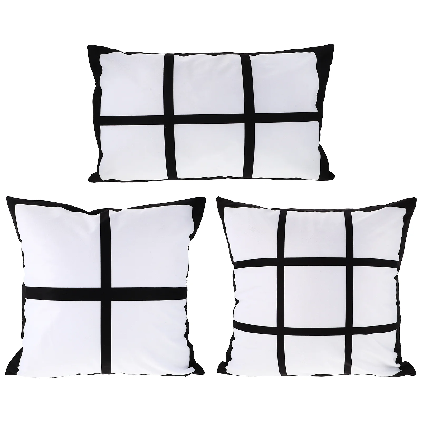

3Pcs Sublimation Printing Pillow Covers Home Hotel DIY Pillowcase Protective Covers