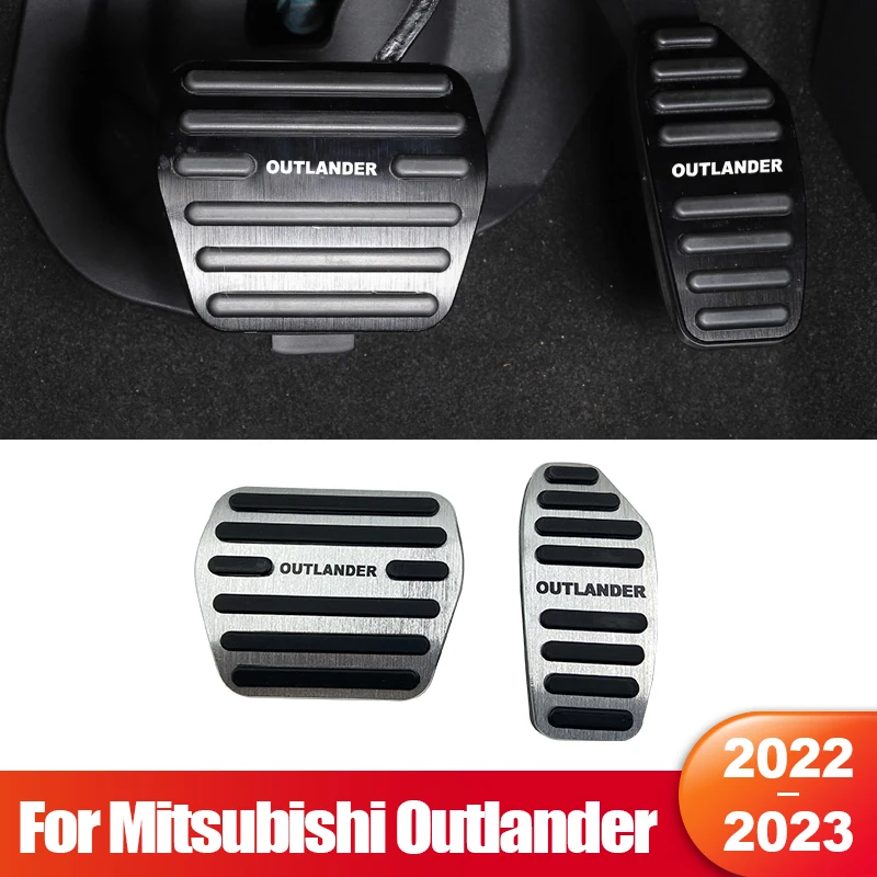 

For Mitsubishi Outlander 2022 2023 2024 Outlander 4 MK4 PHEV Aluminum Car Accelerator Brake Pedal Cover Non Slip Pad Accessories