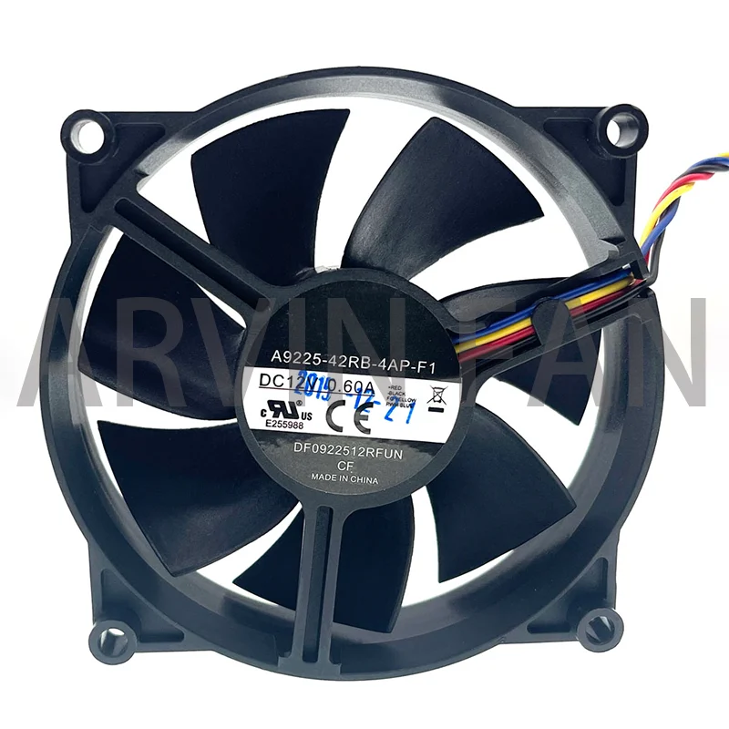 Оригинальный A9225-42RB-4AP-F1 DF0922512RFUN, кулер для ЦП, ШИМ охлаждающий вентилятор, 92x92x25 мм, 92 мм, 90 мм, 12 В, 3800 А, об/мин, высокая скорость