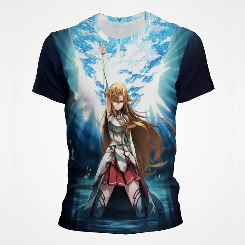 

Модная мужская футболка с 3d-рисунком Sword At Online, футболки с оригинальным рисунком, детская крутая уличная одежда, женская одежда большого размера с коротким рукавом