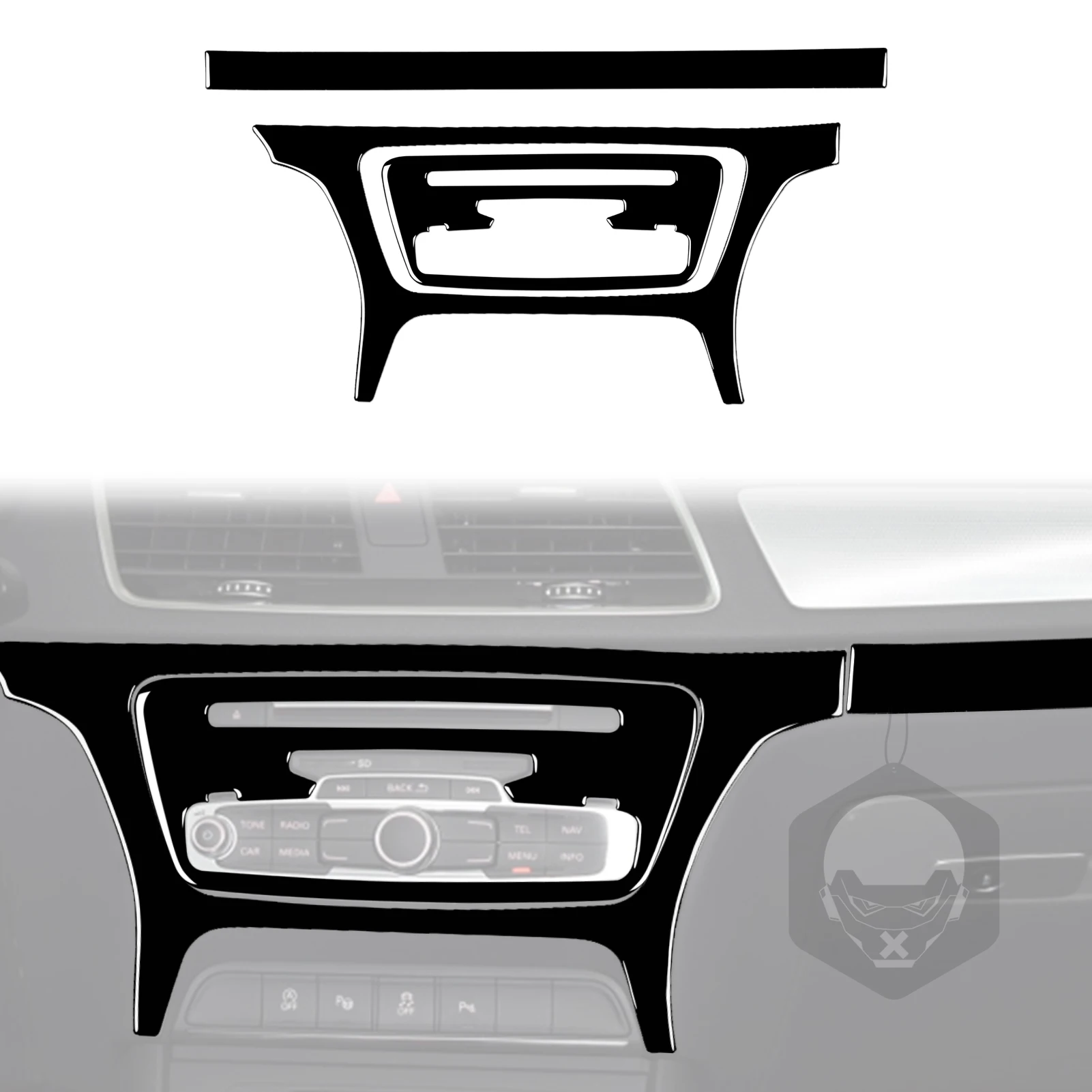 

Central Control CD Control Panel Decoration Cover Decal for Audi Q3 2013 2014 2015 2016 2017 2018 Car Accessories ABS