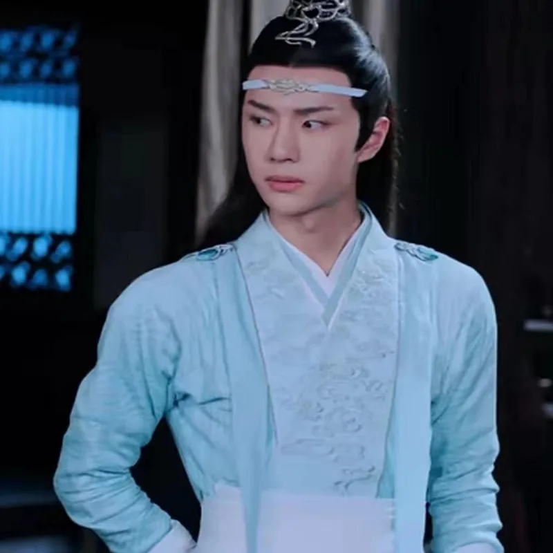 Фото Костюм для косплея Lan Wangji Mo Dao Zu Shi, оригинальный костюм Lan Zhan, китайские традиционные костюмы ханьфу для взрослых, неразобранная ТВ-серия №1