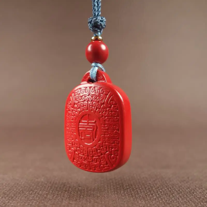 Подвеска Из Натуральной Необработанной Киновари Fushou С Высоким Содержанием