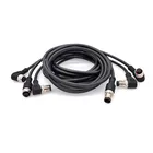 M12 кабель для подключения датчика двойная головка Водонепроницаемая линия штекер 2 м провод водонепроницаемый 4 контакта 5 контактов 8 контактов разъемы датчика