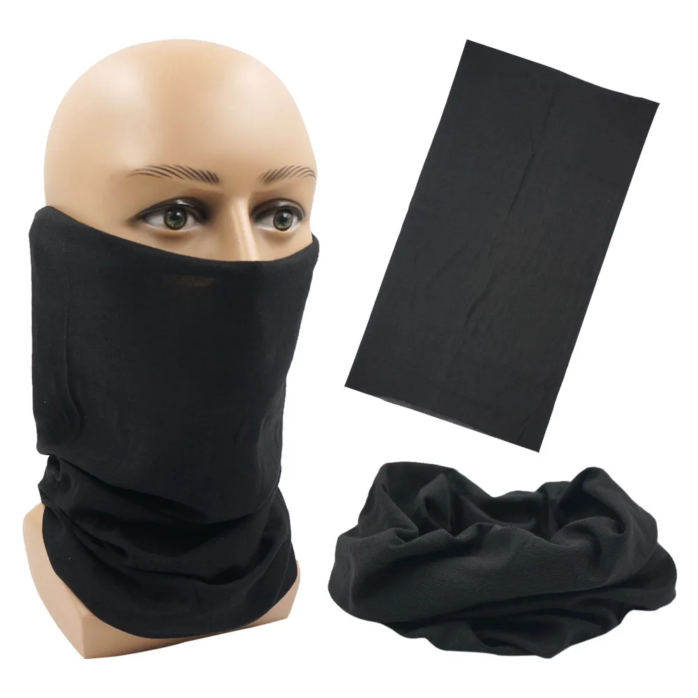 25*50 Bandanas Dyeing Solid Color Cycling Magic Cover Scarf Outdoor Headband Sunshade Hiking Fishing Bandana Sports Man Bandanas