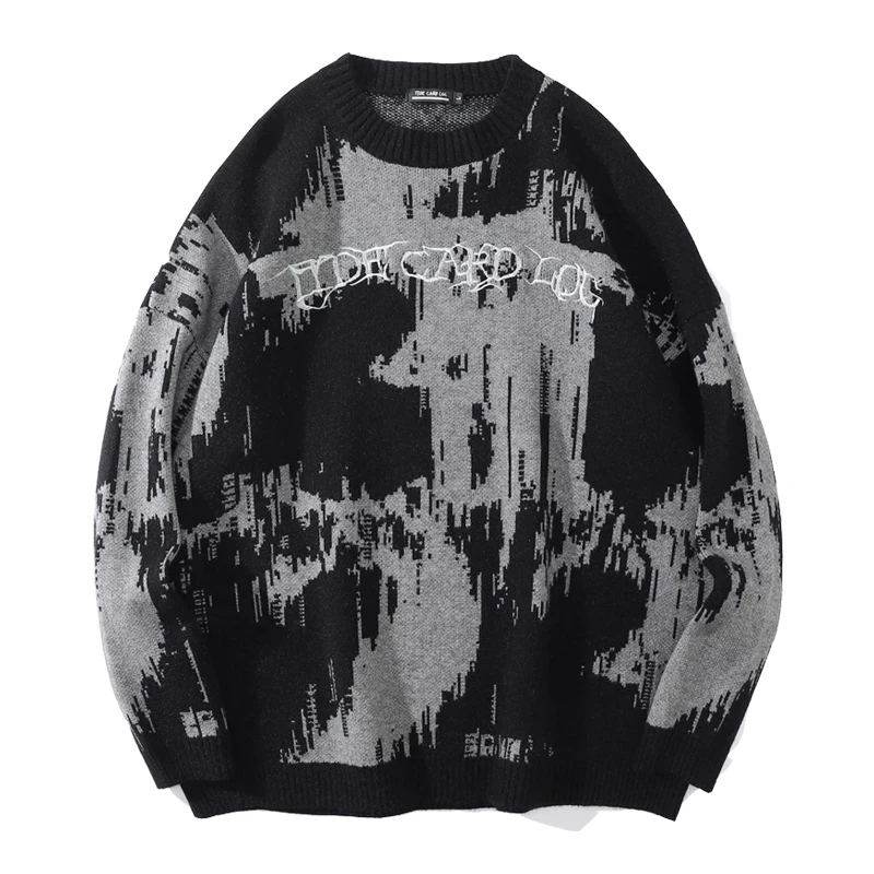 

Мужские теплые свитера в стиле хип-хоп с круглым вырезом