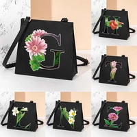 fashion texture women square bags 2022 new trend flower color pattern shoulder bag all match buckle tote bag small crossbody bag