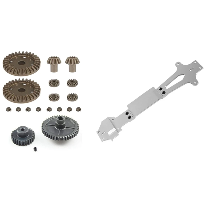 

2 Set RC Car Part: 1 Set Metal Motor Reduction Differential Gear & 1 Set Metal Second Floor Board 144001-1259