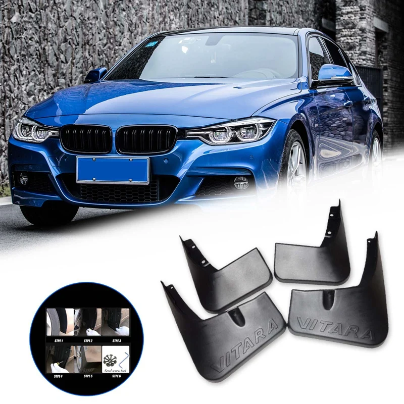 

4pcs Car Front Rear Wheels Fender Splash Guards Mud Flaps Mudguards Automotive Accessories Wheel Mudflaps Fenders Auto Protector