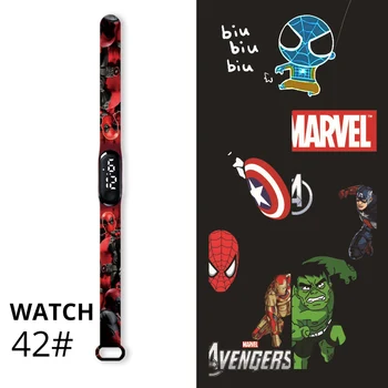 Marvel Spiderman Kids Watches Waterproof Silicone Strap The Avengers Children Watch for Girls Bracelet Digital Clock Student Toy 5