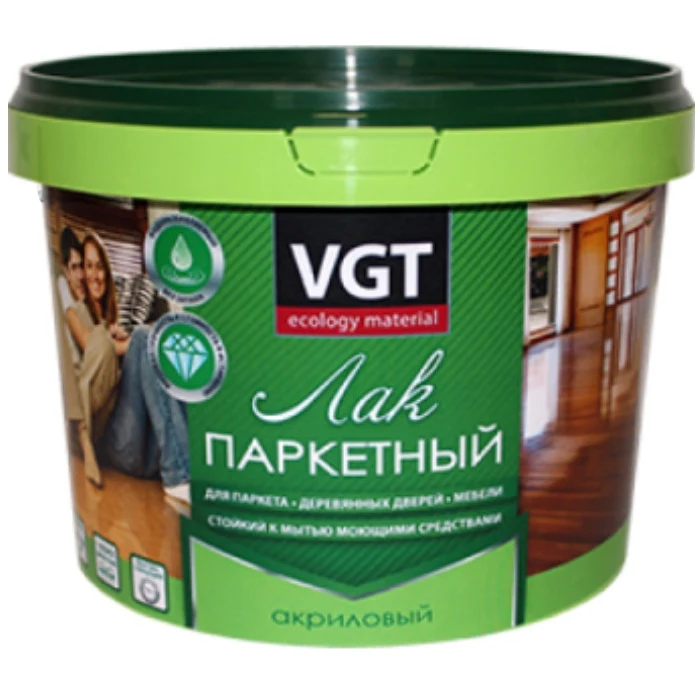 VGT Лак по дереву акриловый паркетный для пола мебели внутри помещения