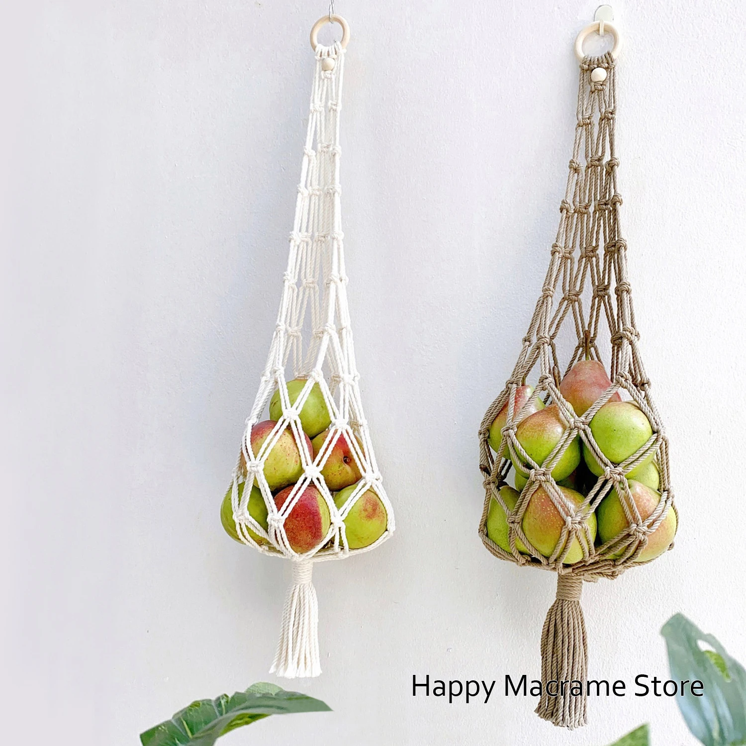 Подвесная корзина для фруктов макраме хранения овощей подвесная картофеля лука