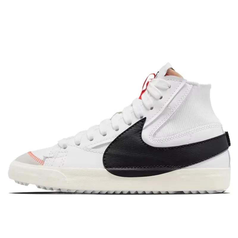 Nike Blazer 77 jumbo мужские и женские туфли для скейтборда модные черные белые замшевые