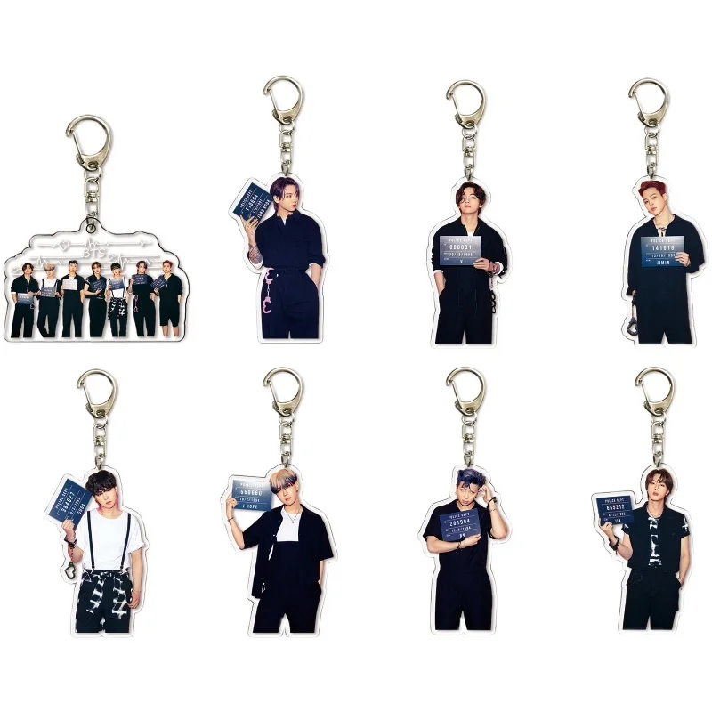 

KPOP Hqbts Bulletproof Boy key chain Accessories Pendant Key chain gift cartoon pendant clothe slip bag accessories butter photo