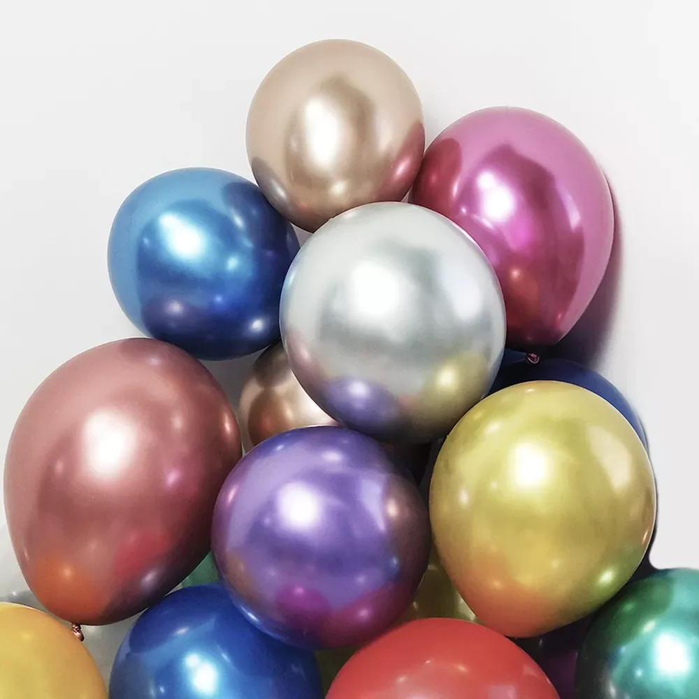 

5/10/12/18/36 Inch Metal Latex Balloon Chrome Plated Metal Balloon Birthday Party Festive Party Wedding Decoration Supplies