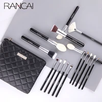 rancai 16pcs makeup with bag brushes set foundation powder eyeshadow contour concealer cosmetic make up brush free shipping