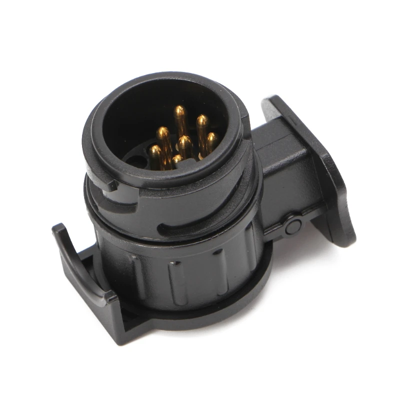 

13 To 7 Pin Round Standard European Car Plug Connector Plastic Car Trailer 7 Pin Socket Plugs for Trailers