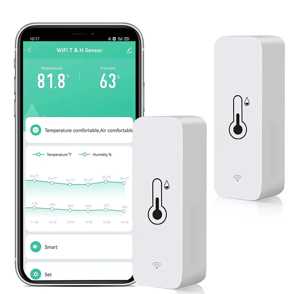 

New Tuya Smart WIFI Temperature Humidity Sensor Indoor Hygrometer Thermometer Smart Life Control Support Alexa Google Assistant