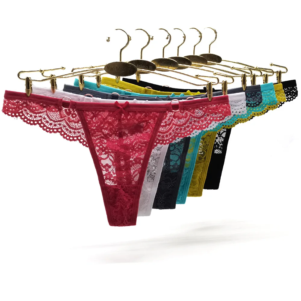 

Hot Selling Women's G-String Underwear Sexy Lady T Panties Fashion Lace Cotton Thong Girl Briefs 87471