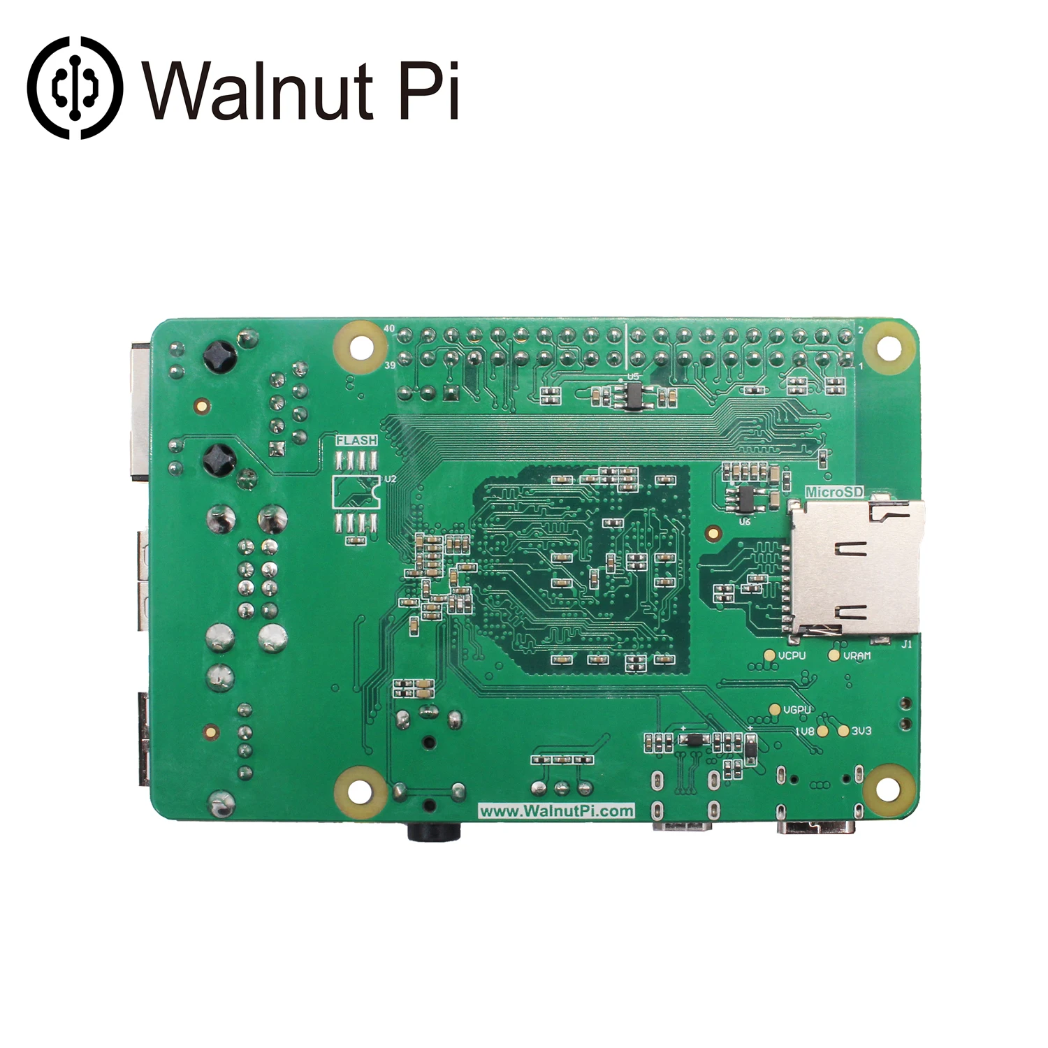 Walnut Pi 1B 1 ГБ ОЗУ DDR3 Allwinner H616 WiFi Bluetooth Мини-ПК Макетная плата SBC Одноплатный компьютер